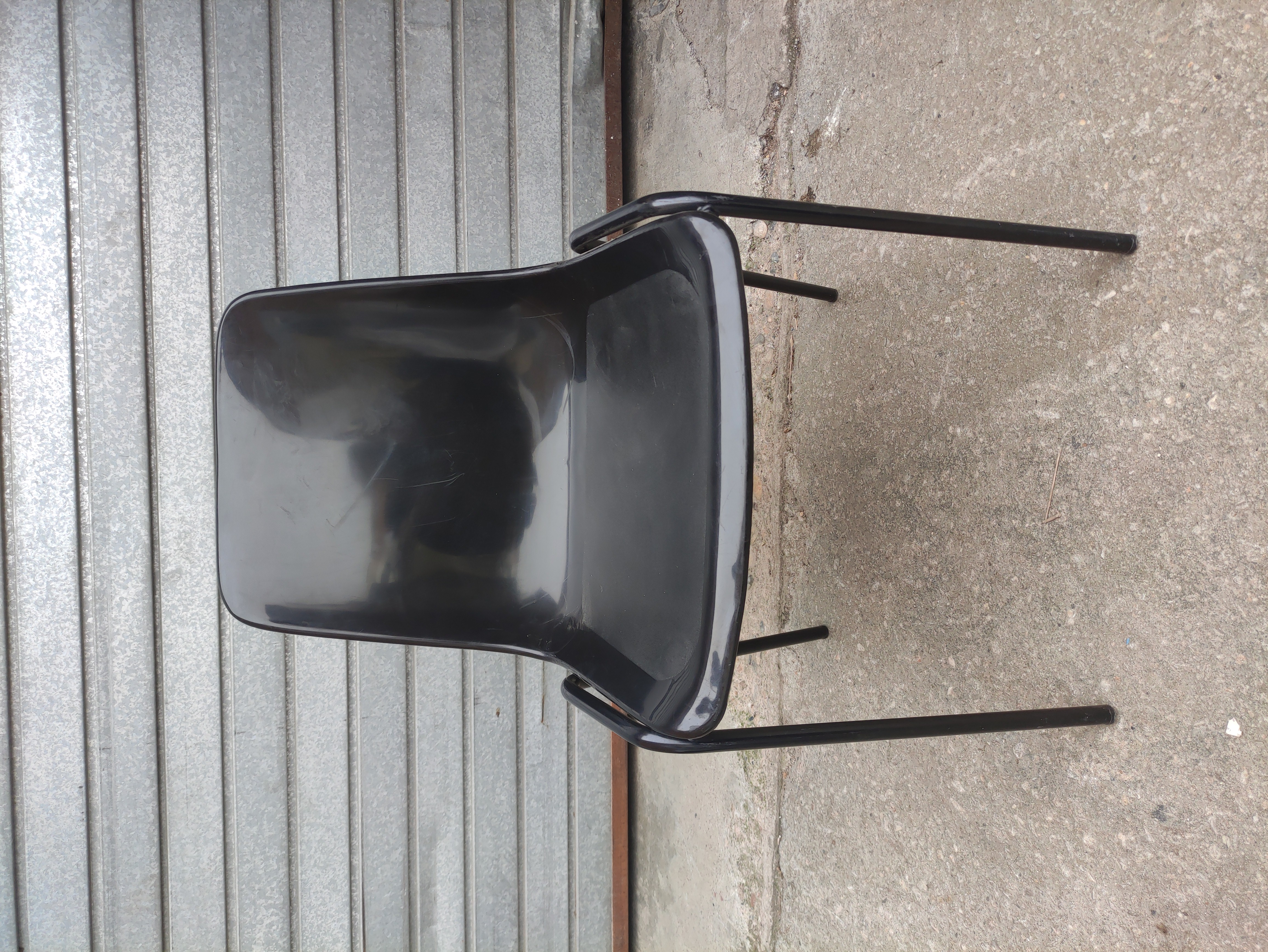 silla apilable plast negro inox 46-77x48x50 (22eu) 3+1u